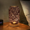 Lampe de Chevet avec Abat Jour en Rotin