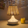Lampe de Chevet Blanche Rotin