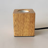 lampe de chevet cube en bois