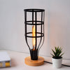Lampe de Chevet en Bois Noir