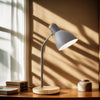 Lampe de Chevet Grise en Bois