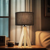 Lampe de Chevet Pied Bois et Noir