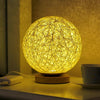 Petite Lampe de Chevet en Rotin