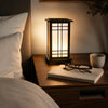 Lampe Japonaise de Chevet en bois massif
